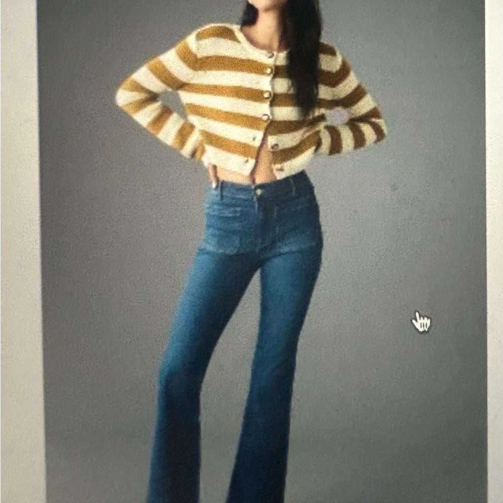 Anthropologie - PILCRO- Yaya Patch Pocket Mid Rise Crop- 25